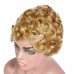 Stema Brown Pixie Cut Machine Made Human Hair Wigs
